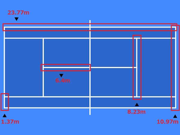 テニスコートの広さ